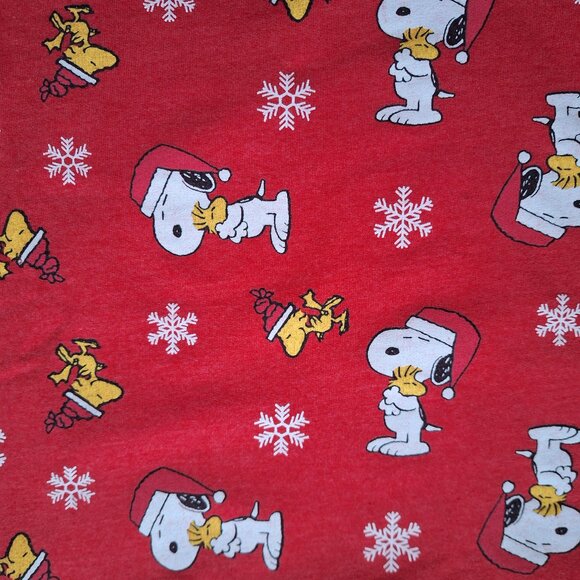 Peanuts Snoopy and Woodstock Red Fleece Christmas Top - Picture 4 of 6